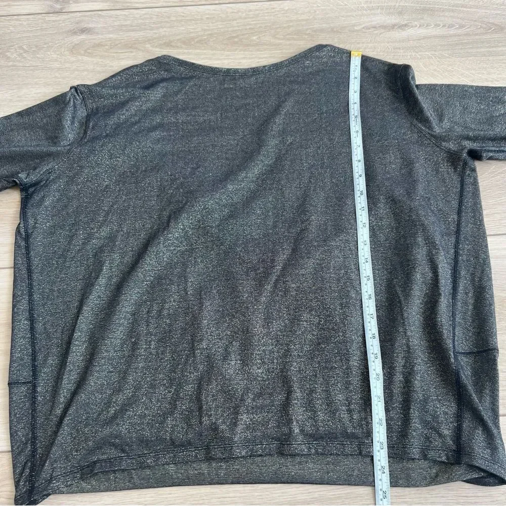 Lululemon Special Edition Back In Action Long Sleeve Shirt Black Spark Metallic
